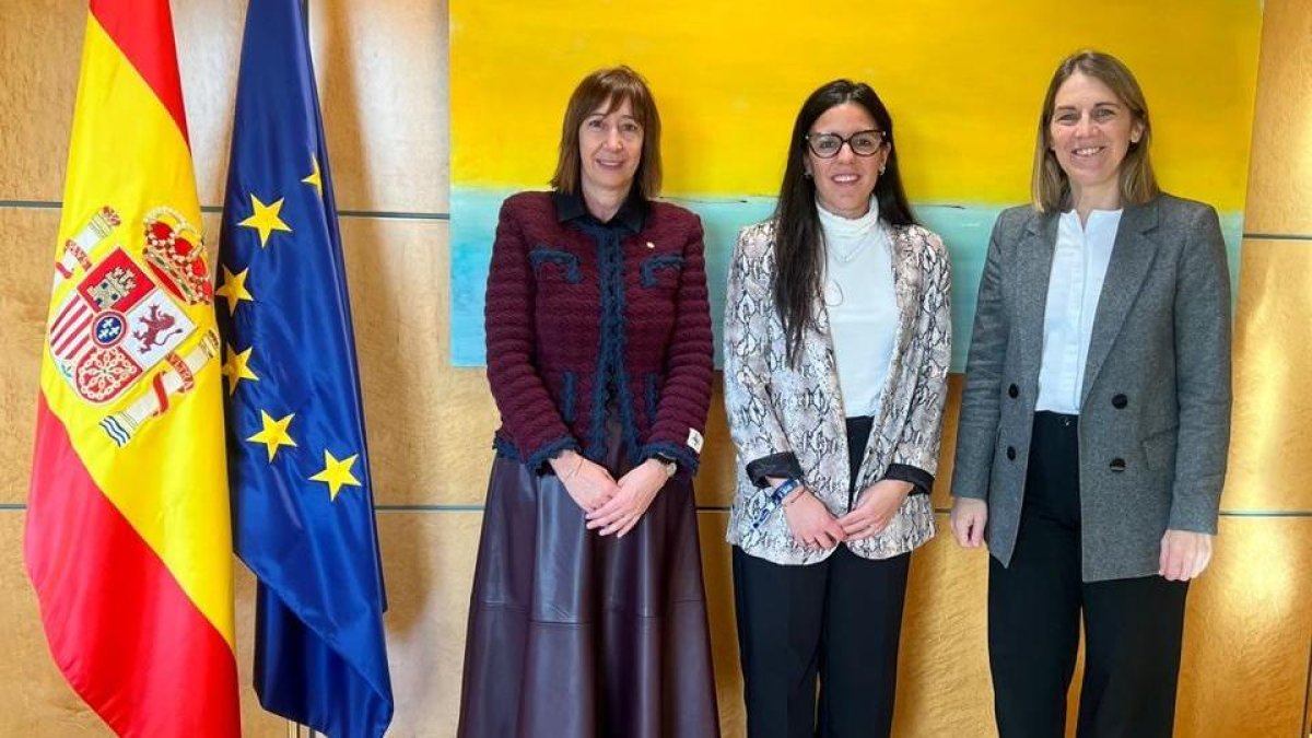 Les secretàries durant la trobada.