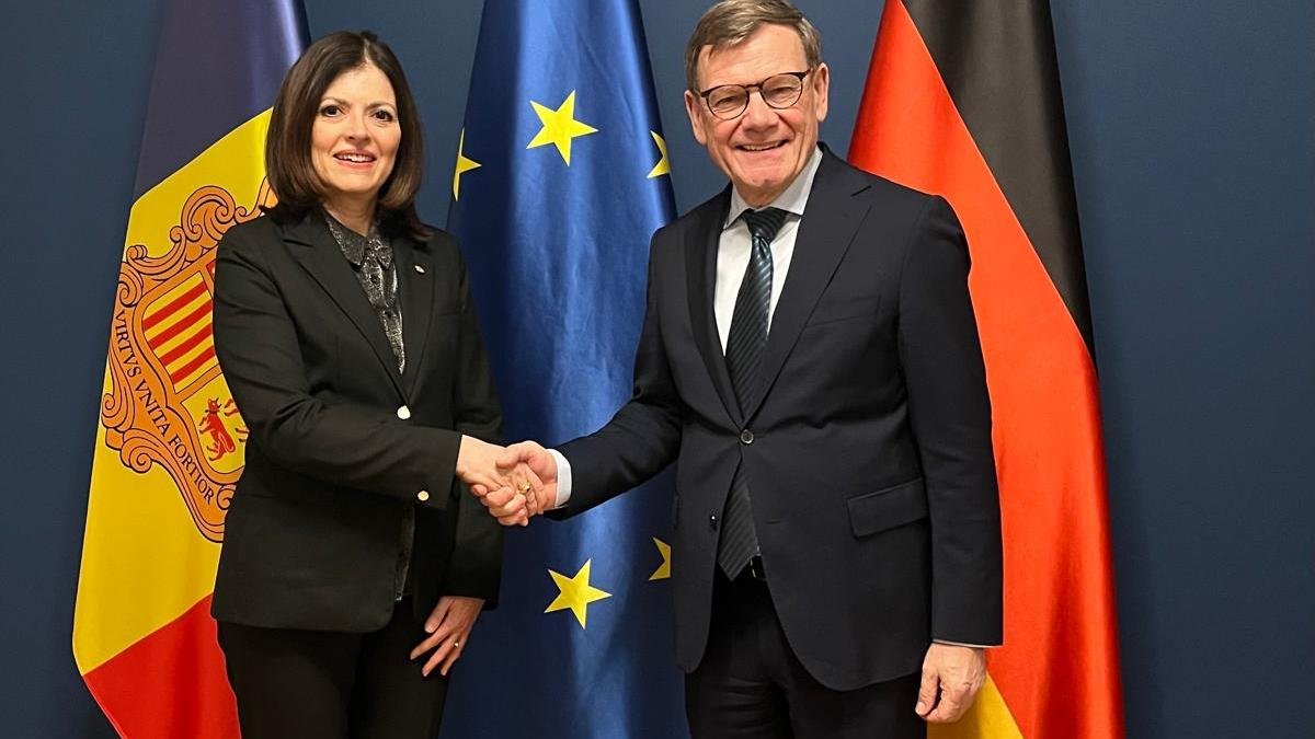 La trobada entre la ministra Imma Tor amb el ministre d’Afers Exteriors d’Alemanya, Johann Wadepuhl