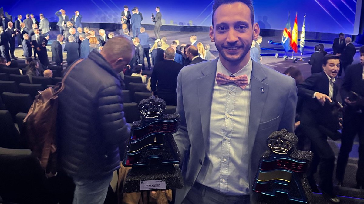 Edgar Montellà durant la “Gala de Campeones”.