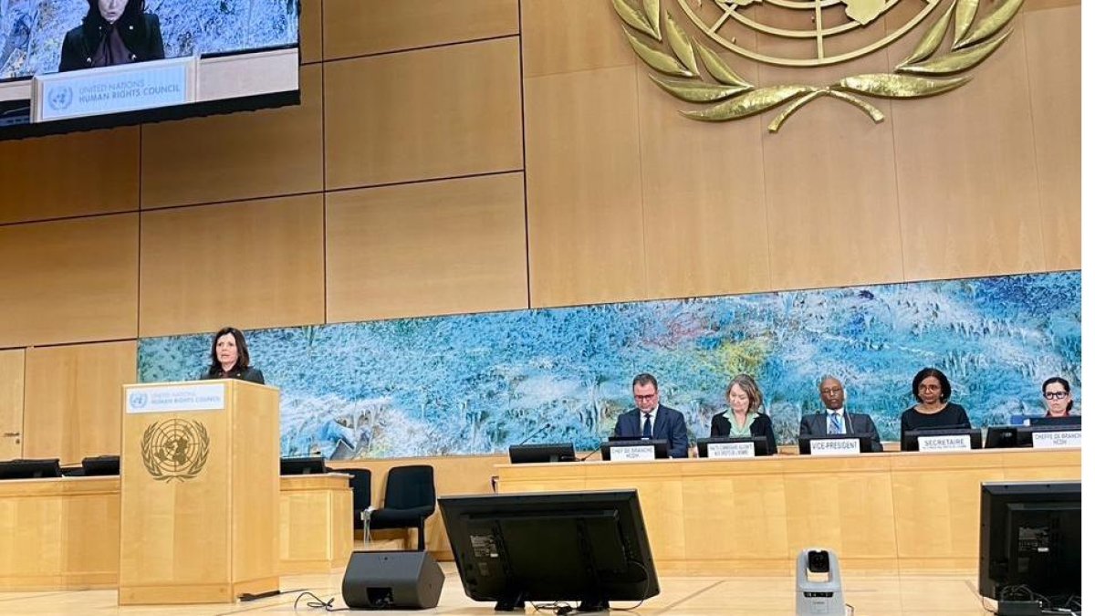 La compareixença de la ministra d'Afers Exteriors d'Andorra, Imma Tor, al 61è Consell de Drets Humans de l'ONU a Ginebra.