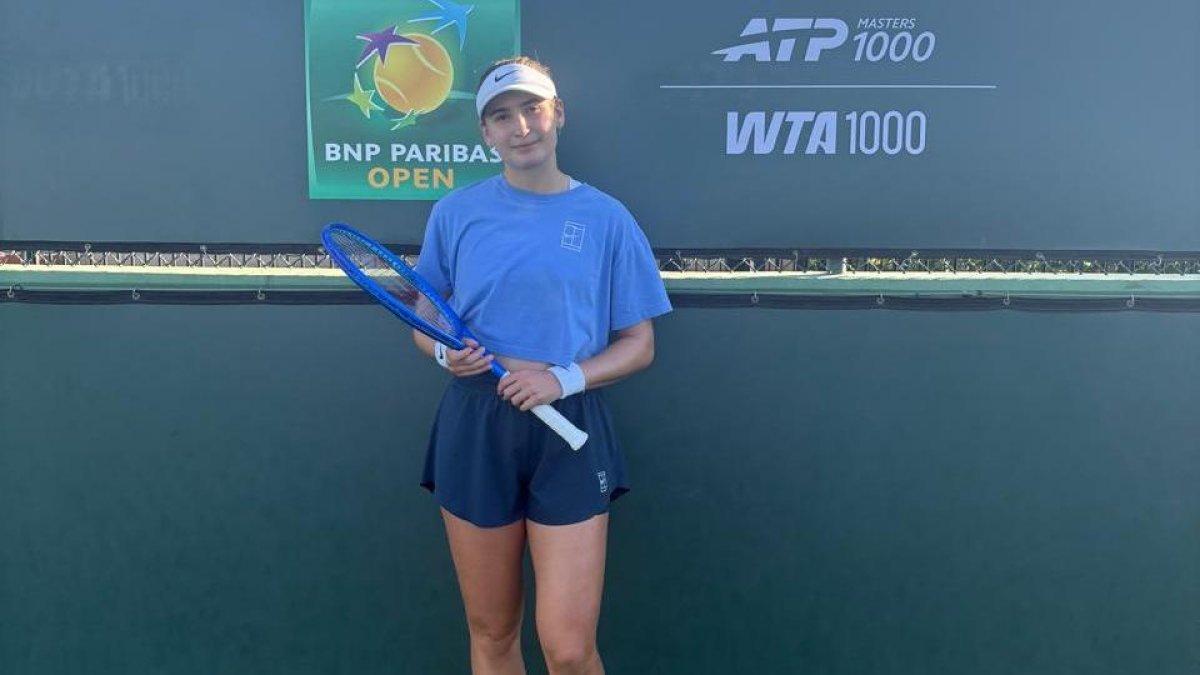 Vicky Jiménez al torneig WTA 1000 d'Indian Wells.