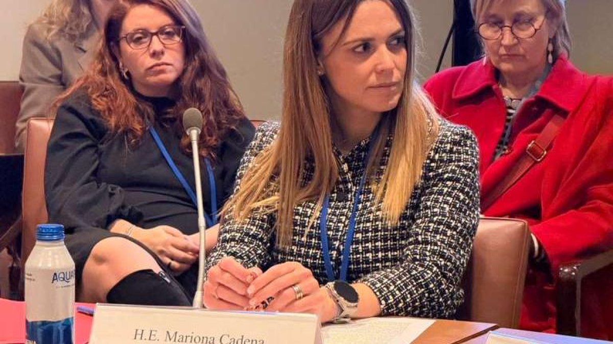 La secretària d’Estat d’Igualtat i Participació Ciutadana, Mariona Cadena a l'ONU.