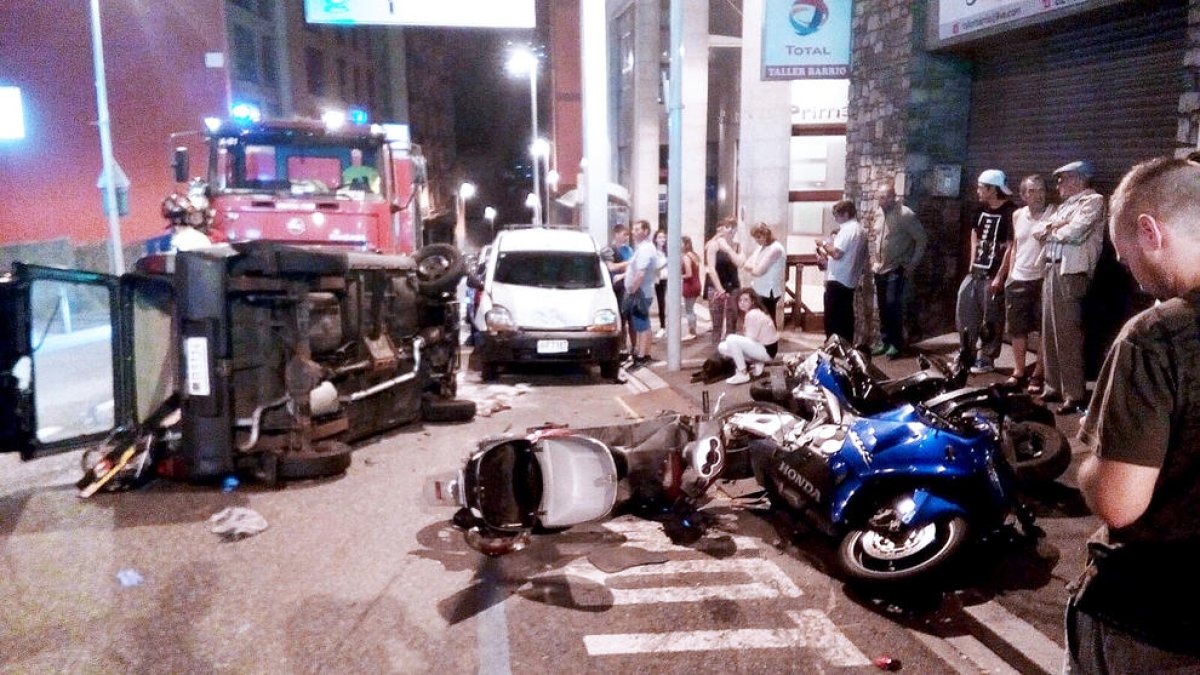Accident de cinc menors amb un vehicle robat