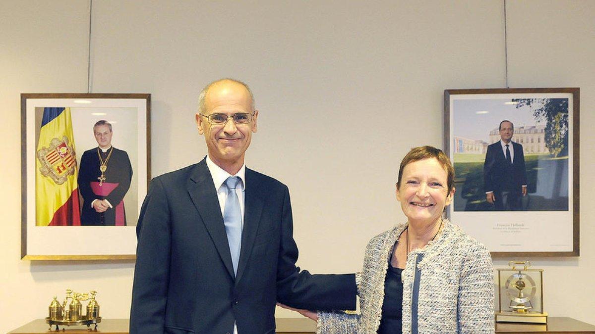 L'ambaixadora francesa s'acomiada del cap de Govern després de dos anys al càrrec