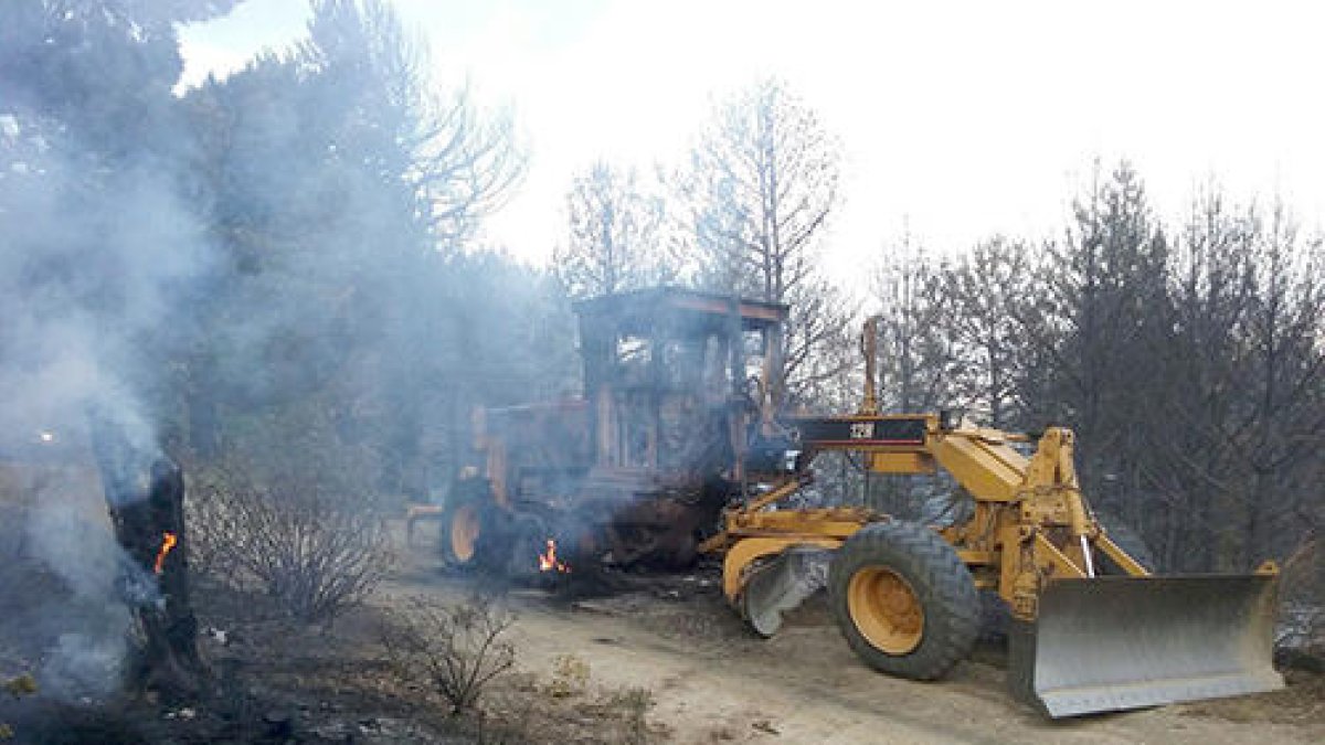 Un incendi prop de Vilamitjana crema quatre hectàrees de bosc