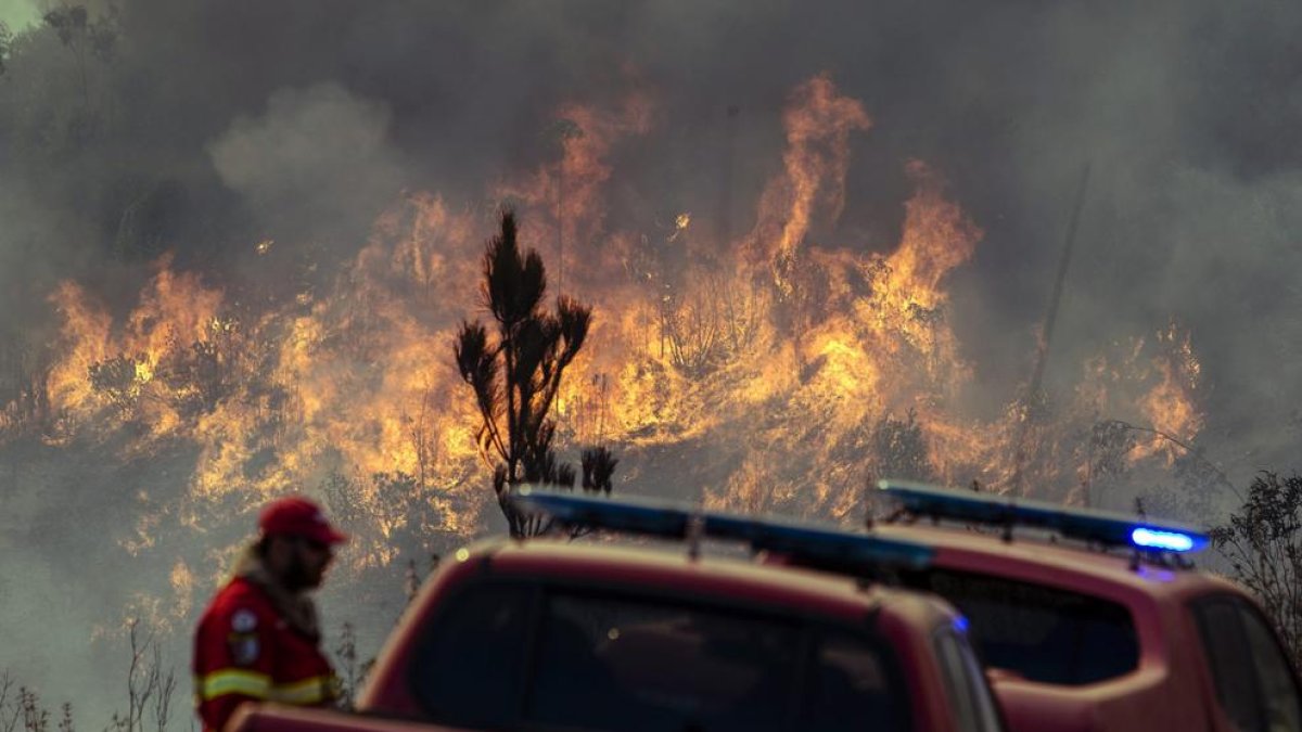 Dos grans incendis afecten el sud i centre de Portugal