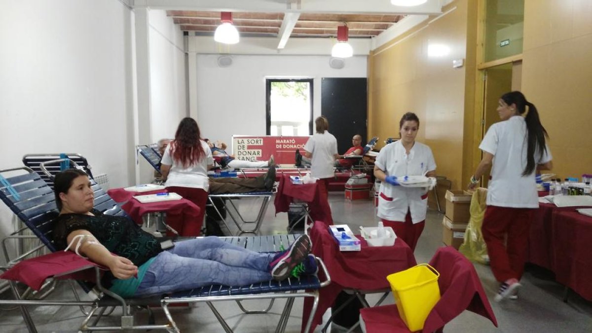 Centenars de donants de sang a la Seu d'Urgell
