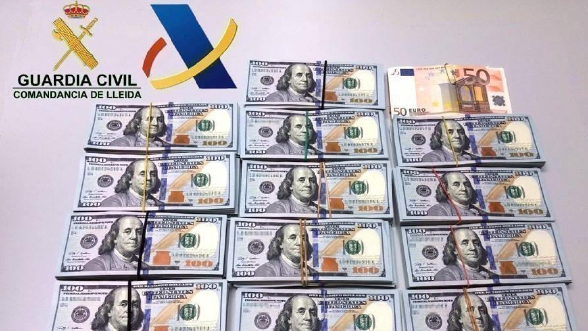 La guàrdia civil confisca 100.000 euros a la frontera