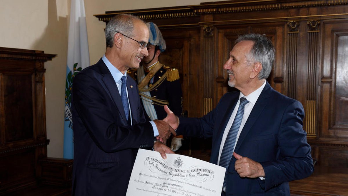 Martí, en la seva visita a San Marino