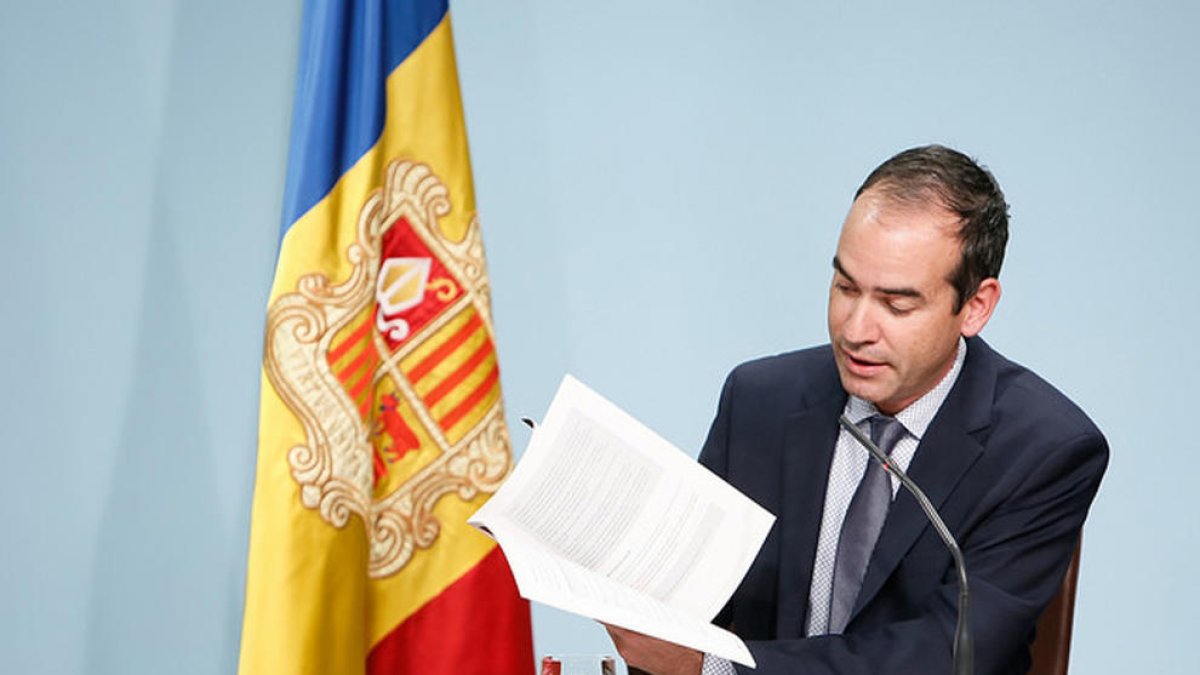 Jordi Alcobé durant la conferència de premsa d'aquesta tarda