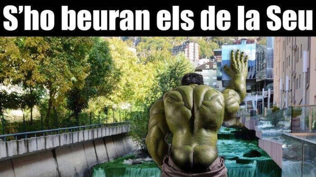 La xarxa ironitza sobre la coloració del riu