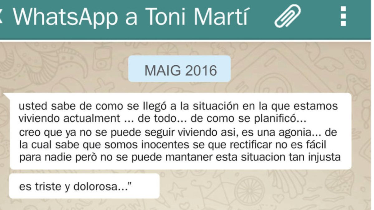 Judici a la dona d'Higini Cierco pels missatges a Martí i Saboya