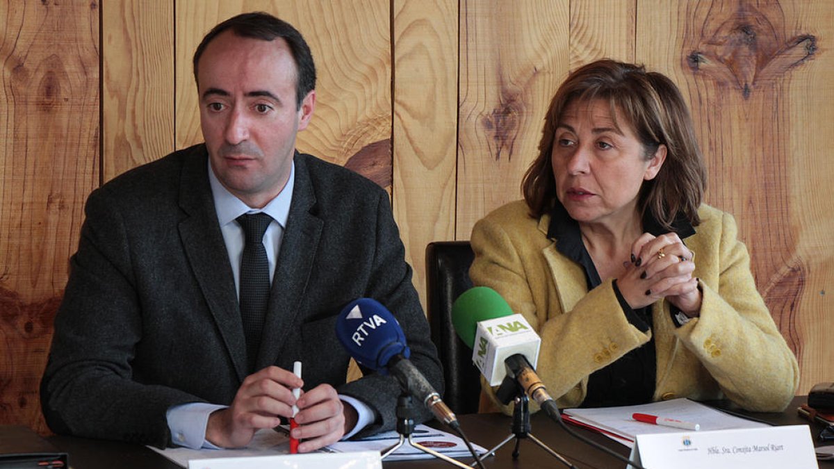 Els cònsols majors de la Massana i Andorra la Vella, David Baró i Conxita Marsol