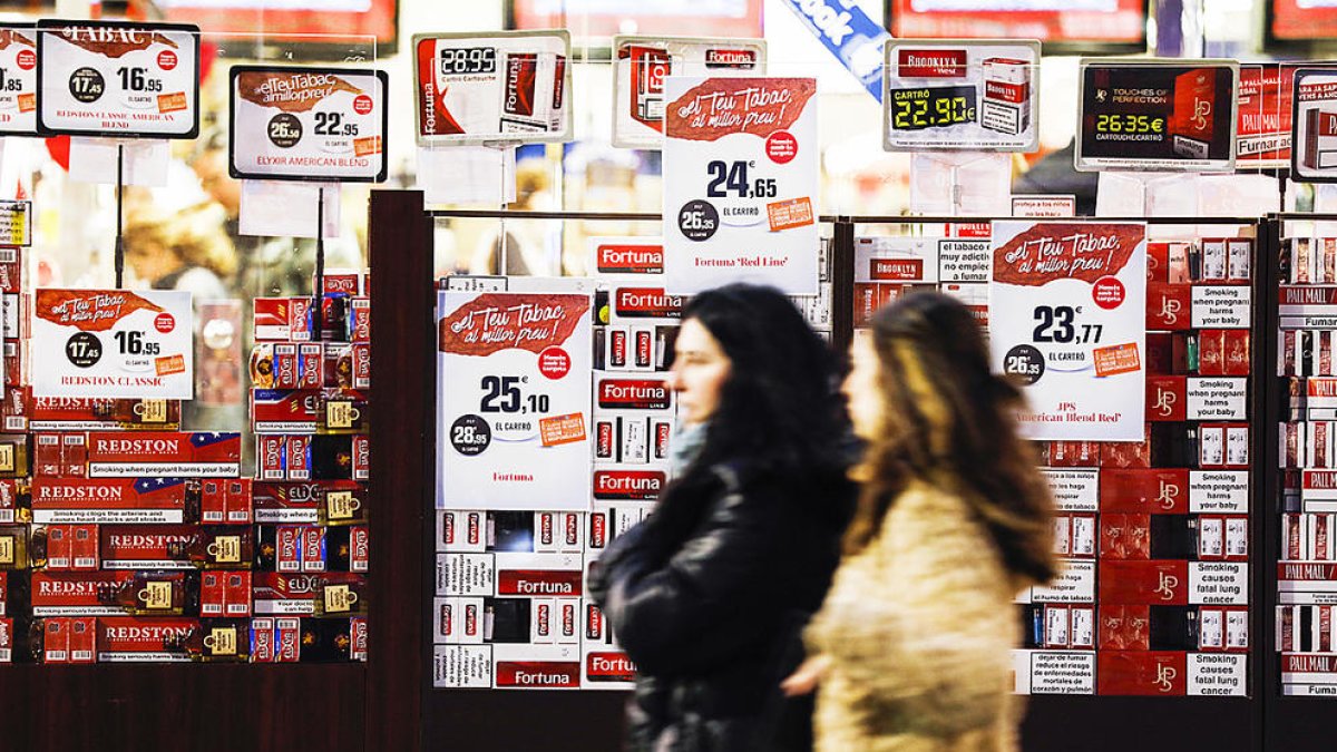 Pugen un 24,5% els ingressos per les importacions de tabac
