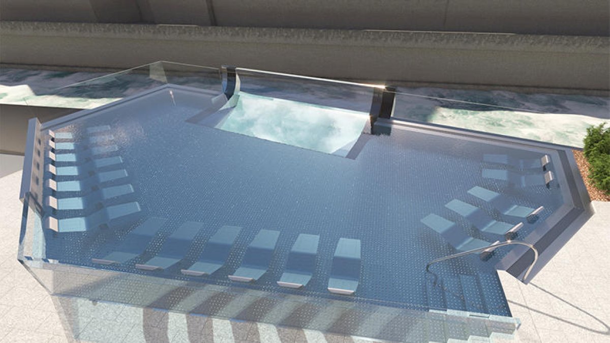 Caldea estrenarà la piscina transparent l'hivern vinent