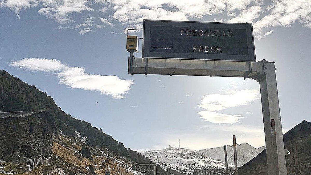 Nou radar de velocitat a les Bordes d'Envalira