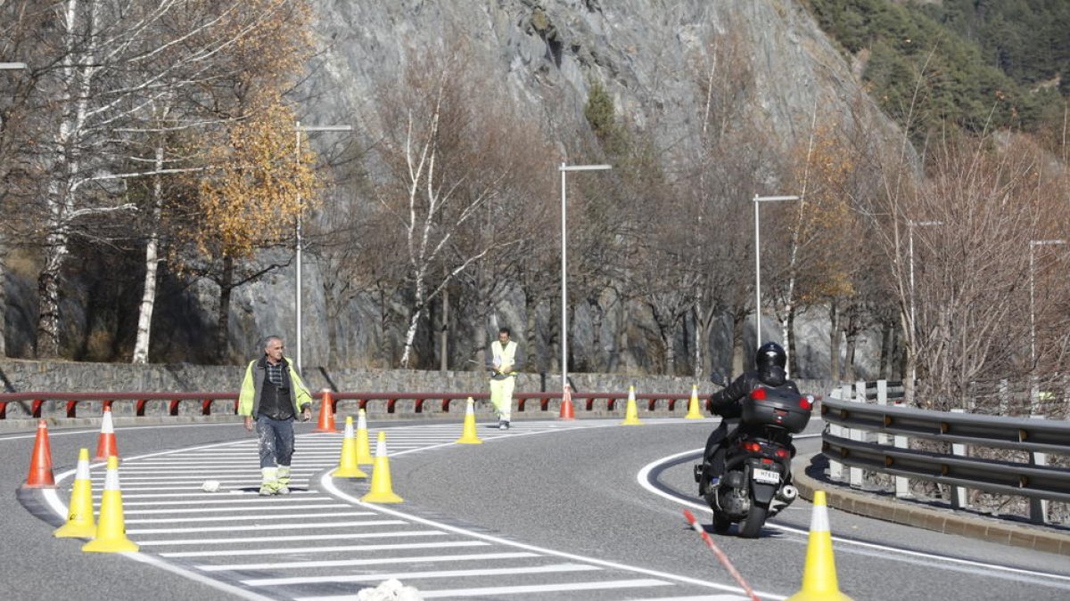 S'elimina el carril d'avançament de la CG3 entre la Massana i Ordino