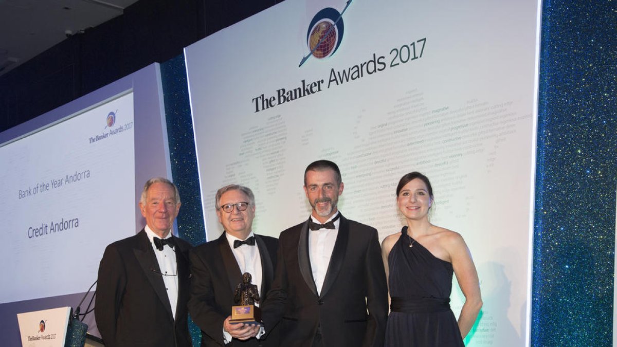 Crèdit Andorrà, designat Banc de l'Any d'Andorra per la publicació 'The Banker'