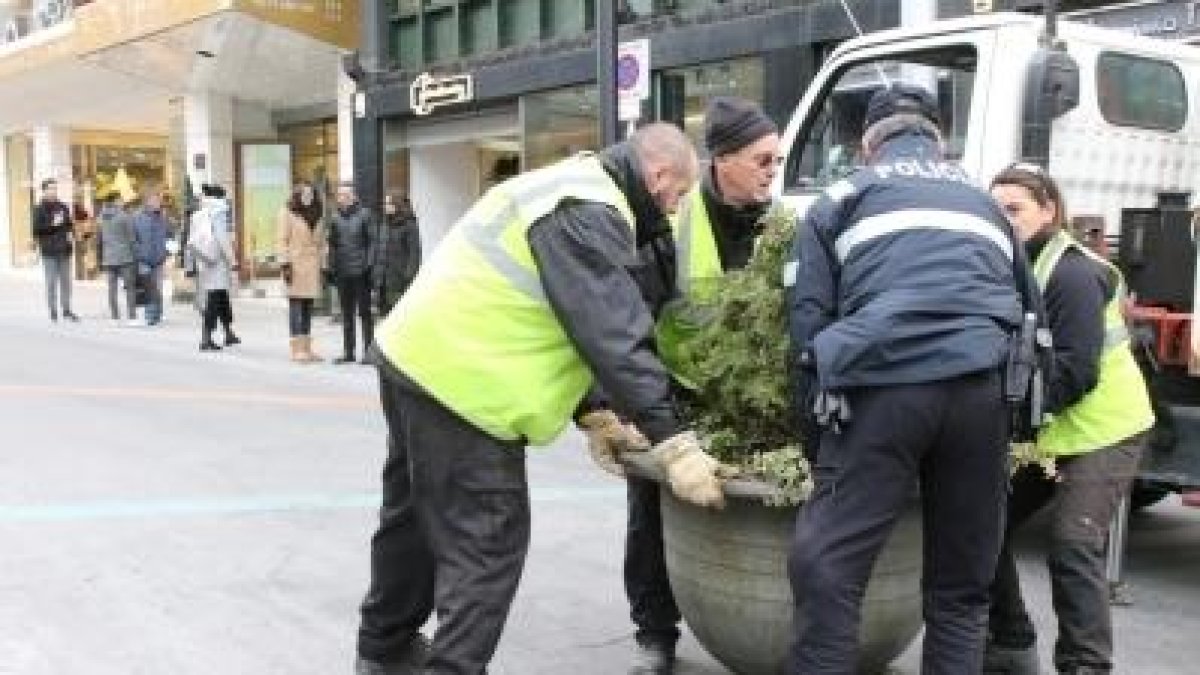 Col·locació de deu jardineres per incrementar la seguretat a Vivand