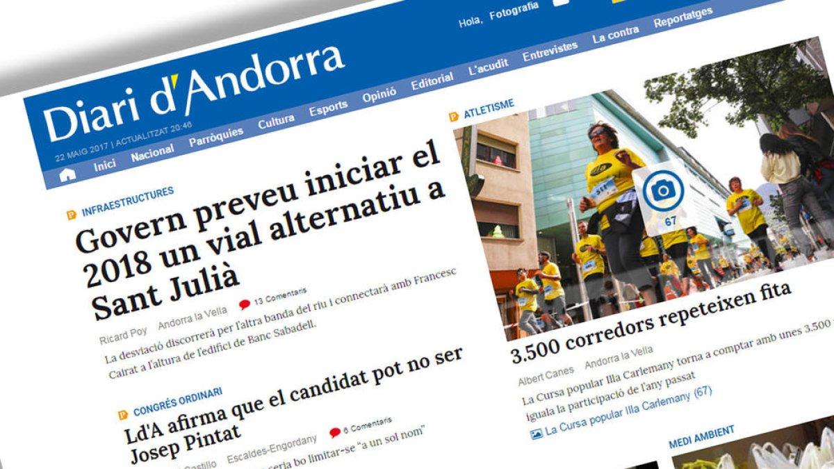 El web del Diari puja un 20% i ja és el domini '.ad' més visitat