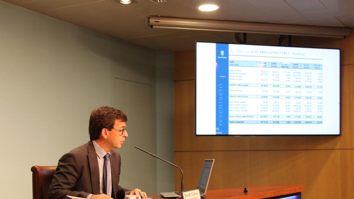 El ministre de Finances, Jordi Cinca, presenta la liquidació del 2016