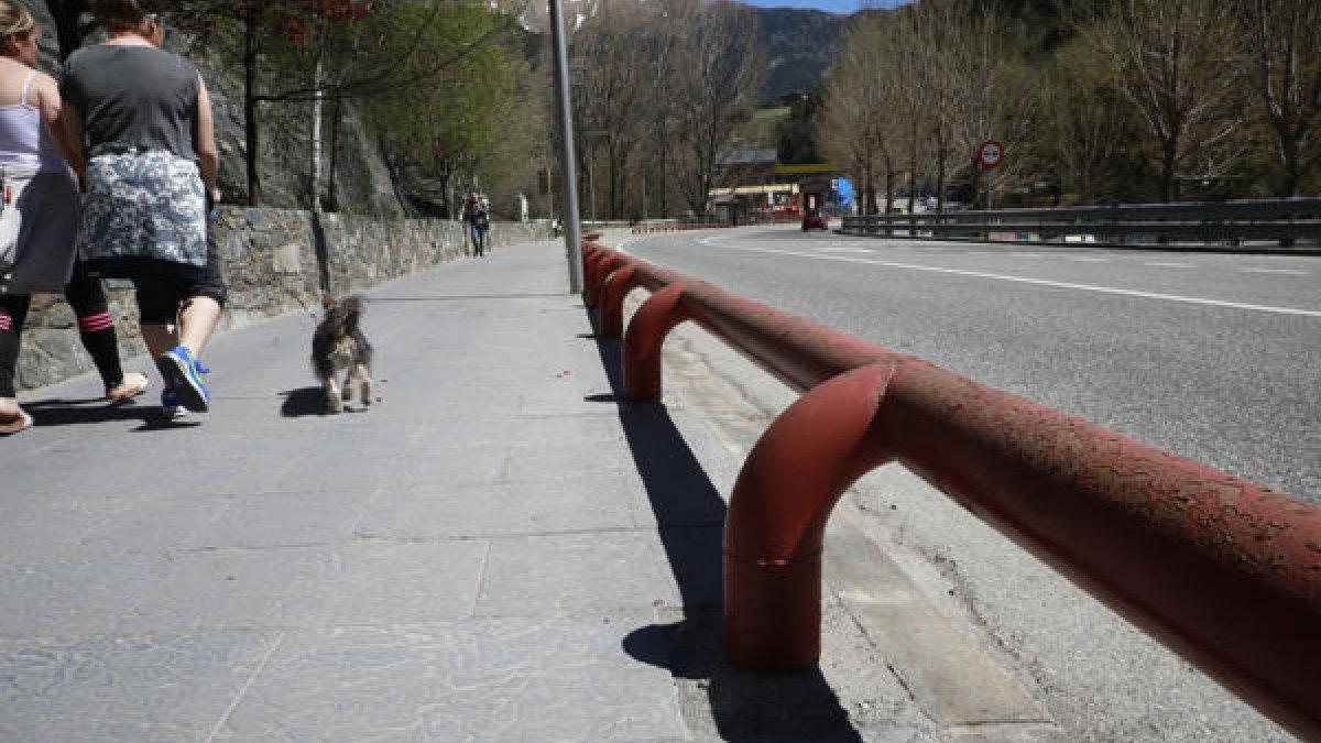 El tram de carretera en què s'ha produït l'accident aquest matí.