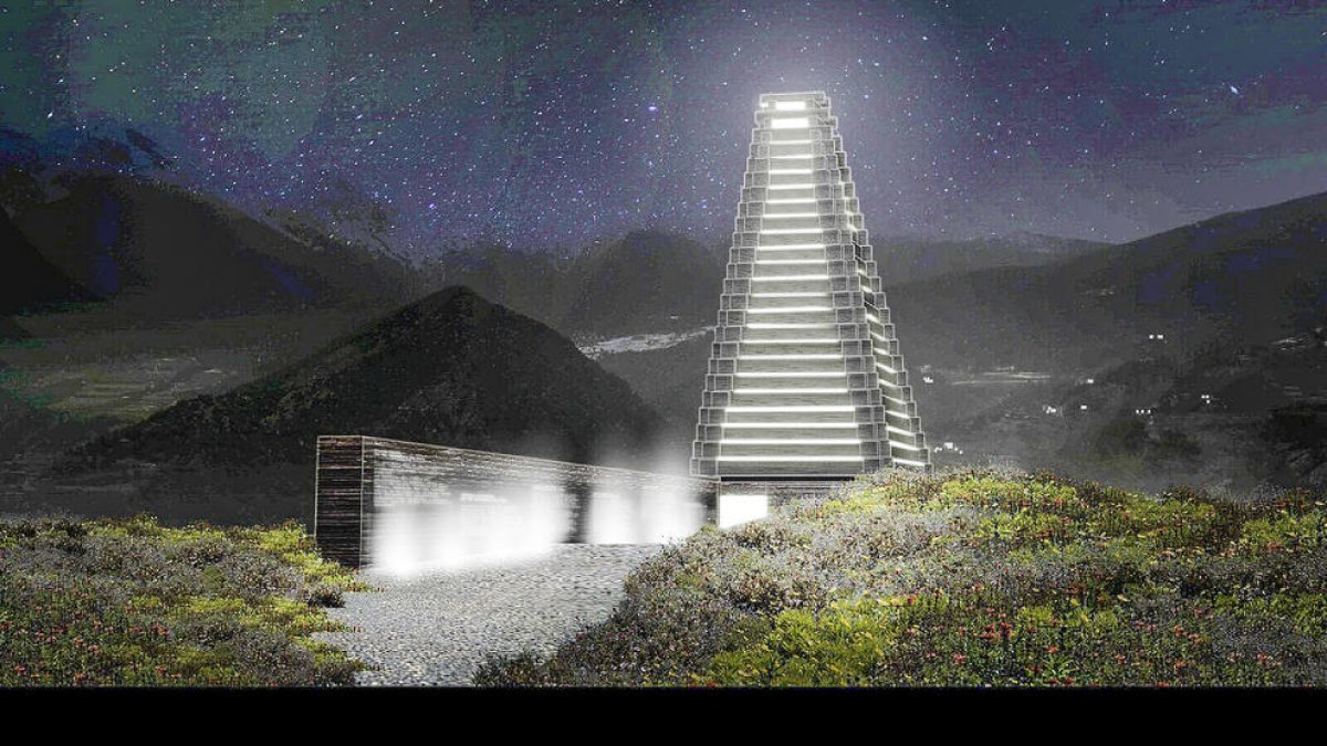 Un pas per creuar la CG-1 a la zona del Comunal venç un monument