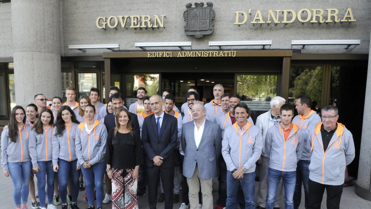 Recepció de la delegació andorrana als Jocs del Mediterrani