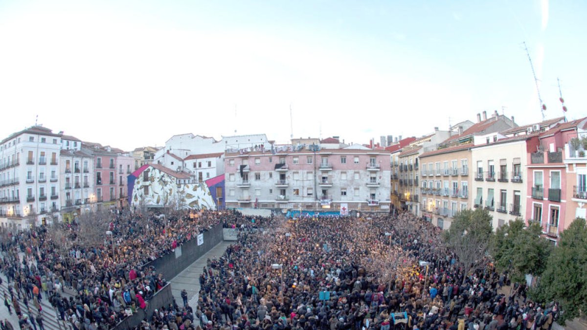 Protestes a Madrid després d'una nit de disturbis per la mort d'un manter