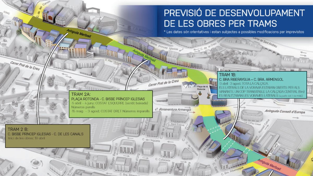 La reforma de Meritxell comença dimarts vinent des del carrer de la Unió fins a Bisbe Príncep Iglesias