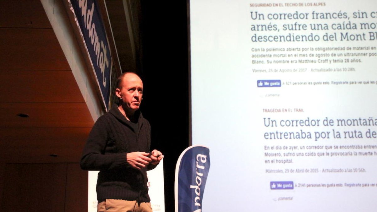 César Canales exposa els riscos de la muntanya