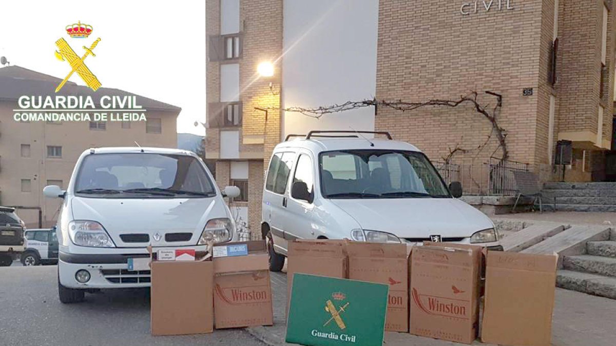Tres detinguts per contraban continu de tabac procedent d'Andorra