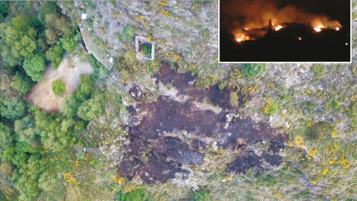 Extingit l'incendi a Canillo provocat per un coet