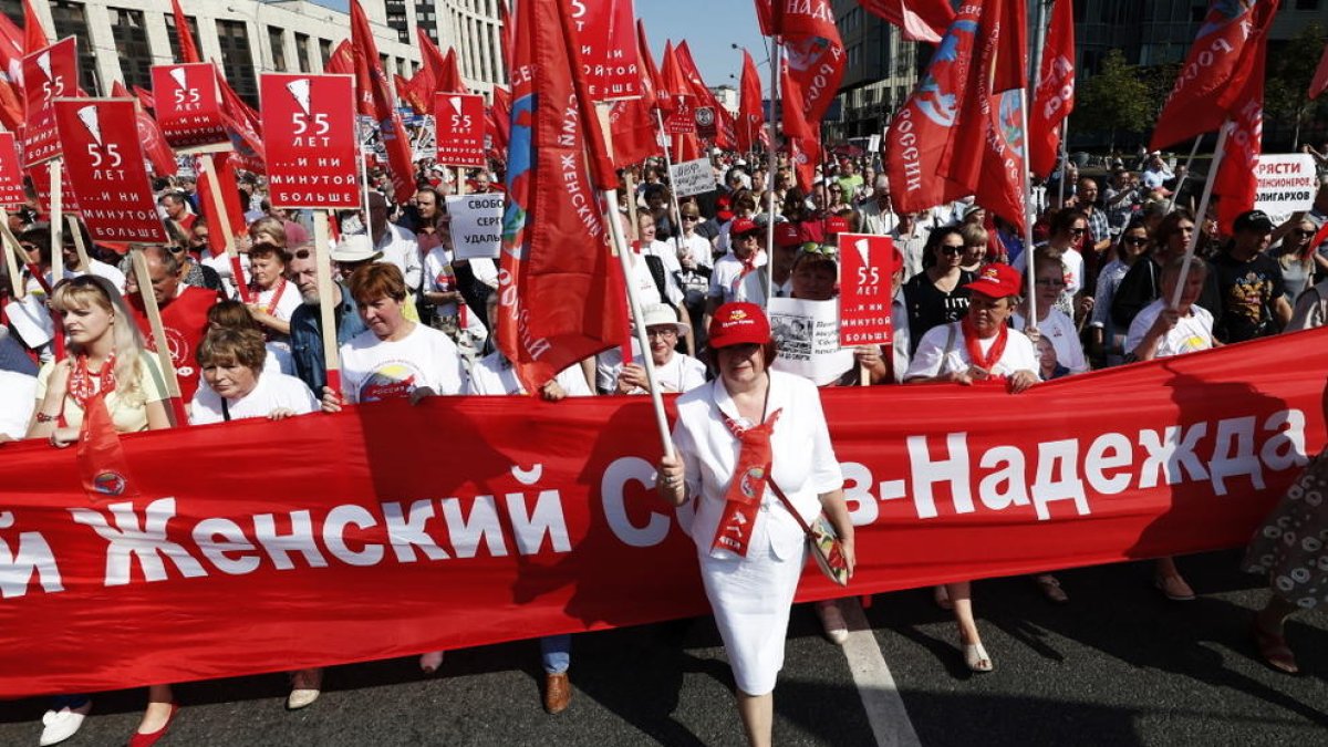Protestes a Moscou per la reforma de les pensions