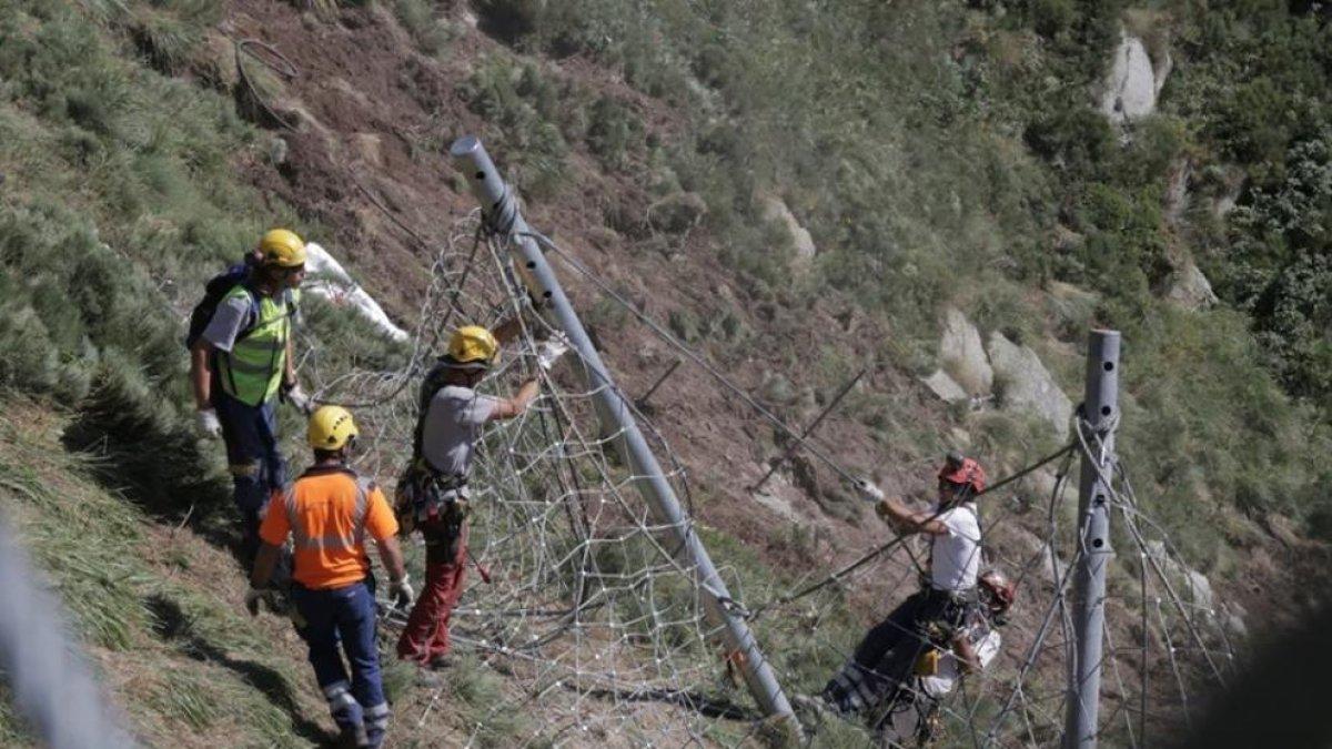Les obres al corredor d'allaus de l'RN-20 acaben a temps