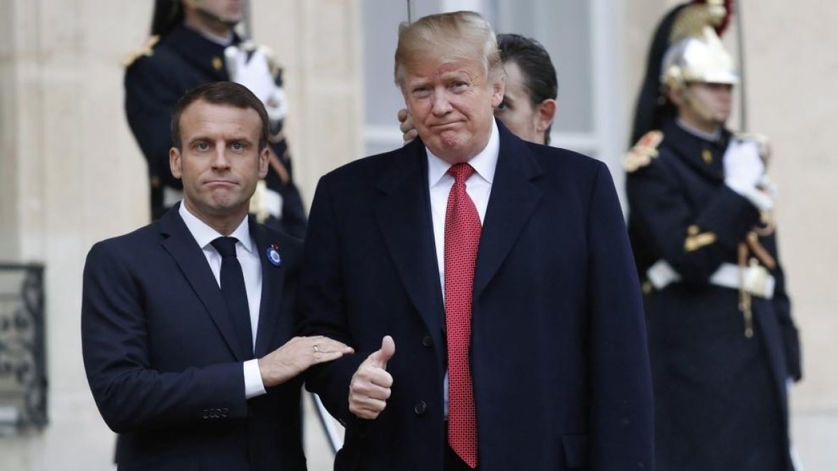 Trump i Macron xoquen a París per la seva visió de la defensa d'Europa