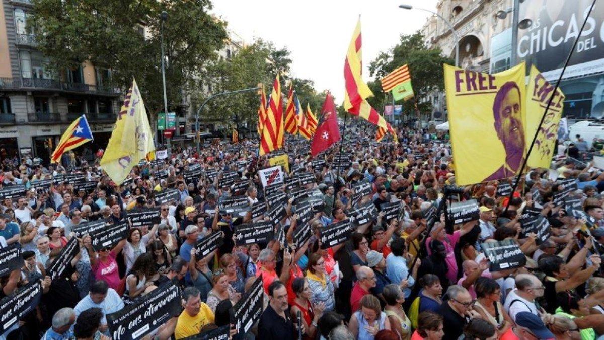 Concentració per al primer aniversari del 20-S