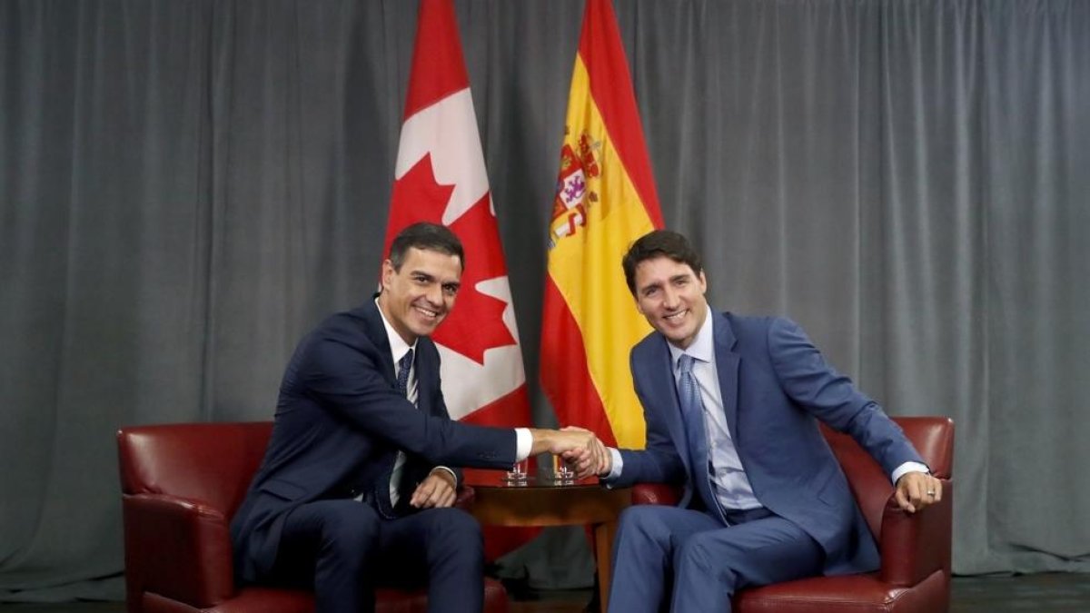 Pedro Sánchez es reuneix amb Trudeau al Canadà