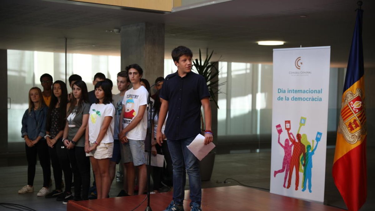 Alumnes de l'Escola Andorrana de Segona Ensenyança d'Encamp