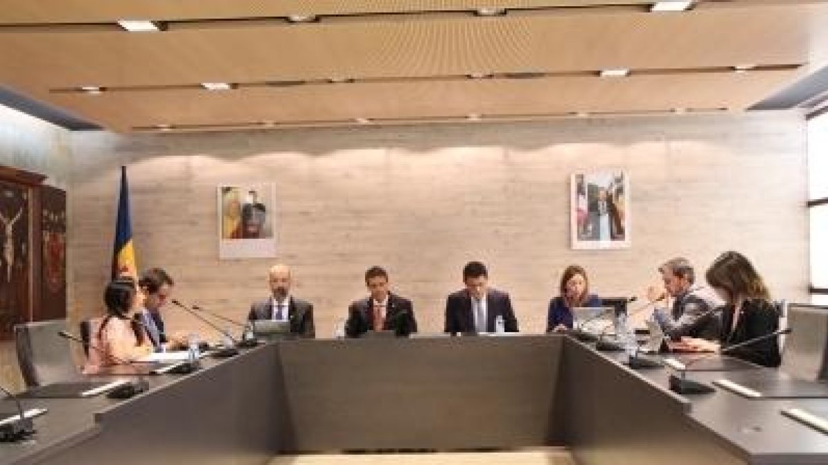 Un moment del consell de comú d'Ordino celebrat aquest dilluns al migdia