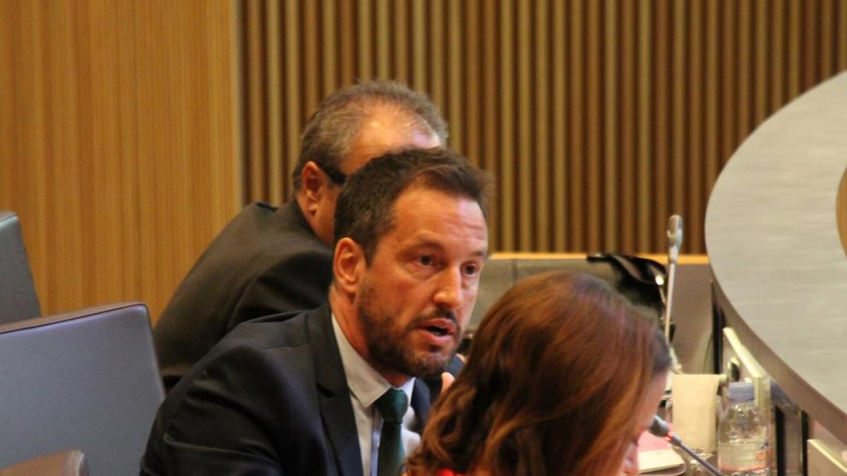 El conseller general del PS, Pere López, avui al Consell General