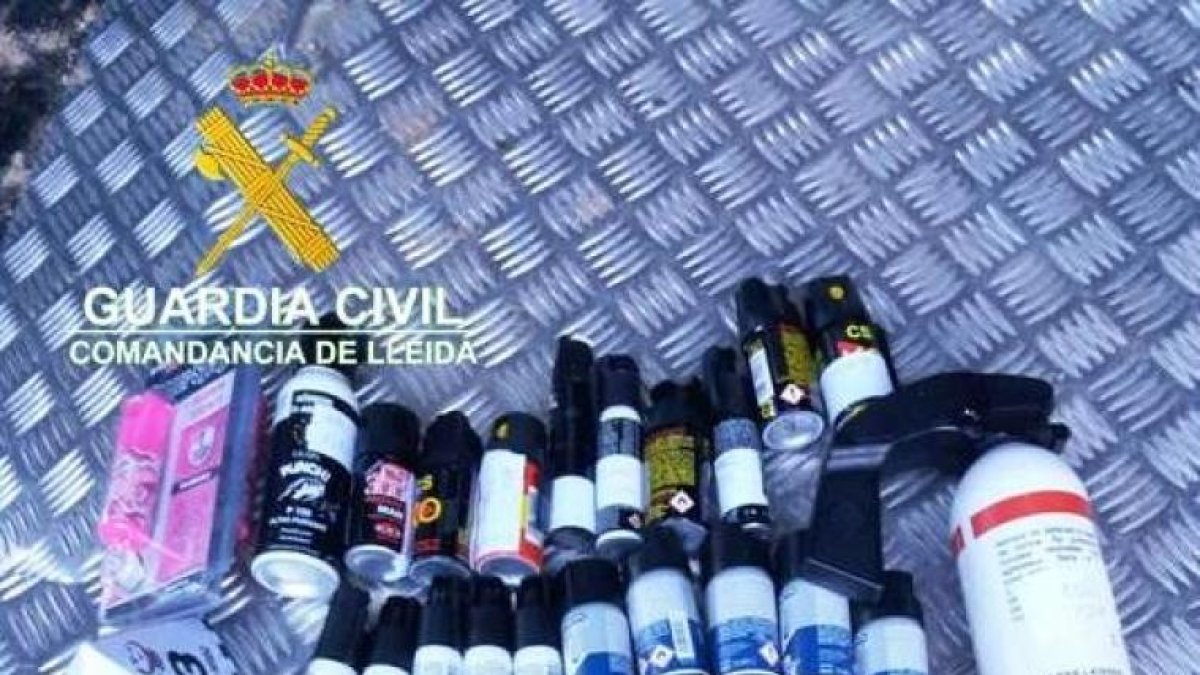 La Guàrdia Civil destrueix 60 unitats d'esprai de defensa