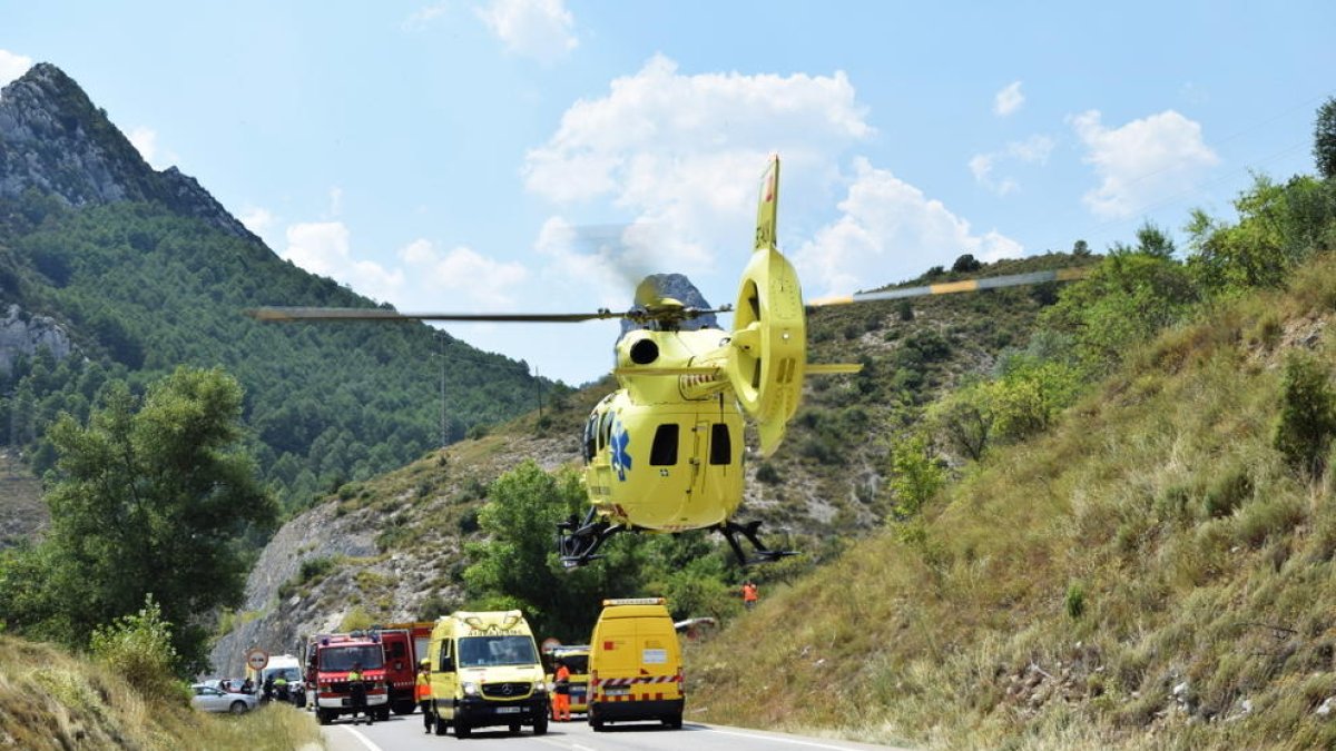 Dos ferits greus en una topada frontal al terme municipal d'Organyà