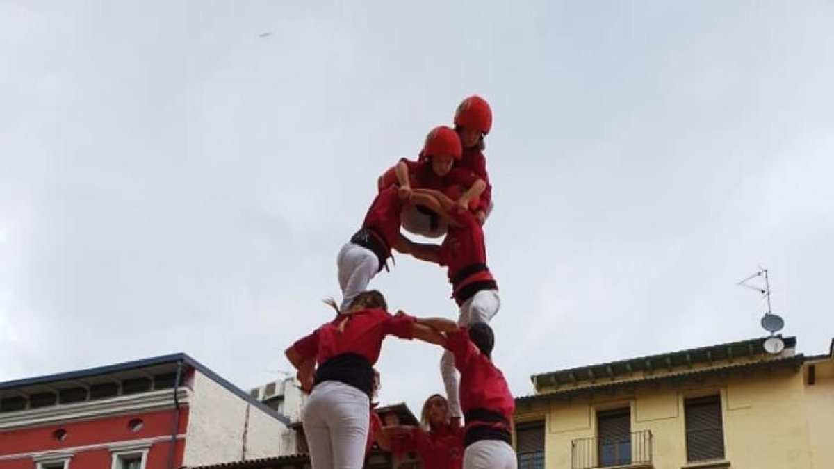 Els castellers, presents a la festa major de la Seu