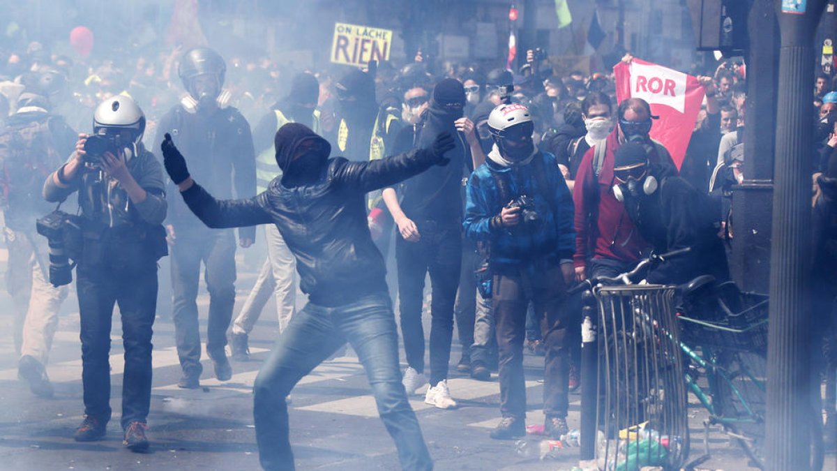 Enfrontaments a París durant la manifestació del Primer de maig