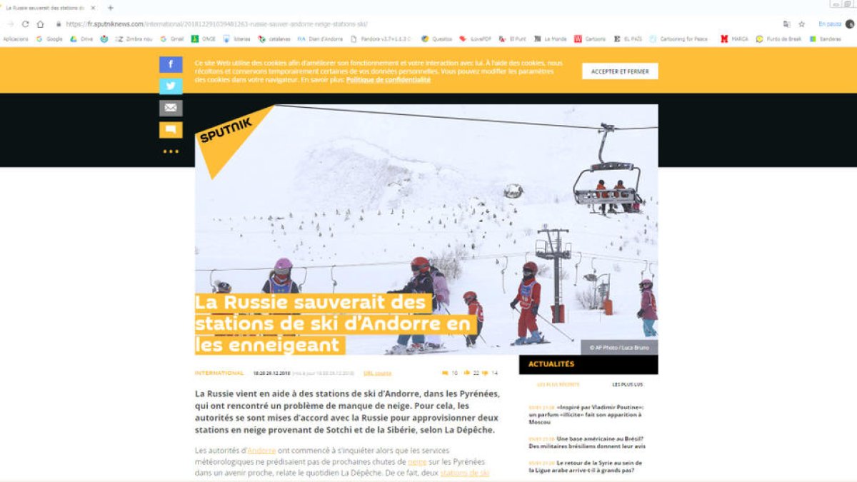 Mitjans francesos donen com a notícia la innocentada d'ATV