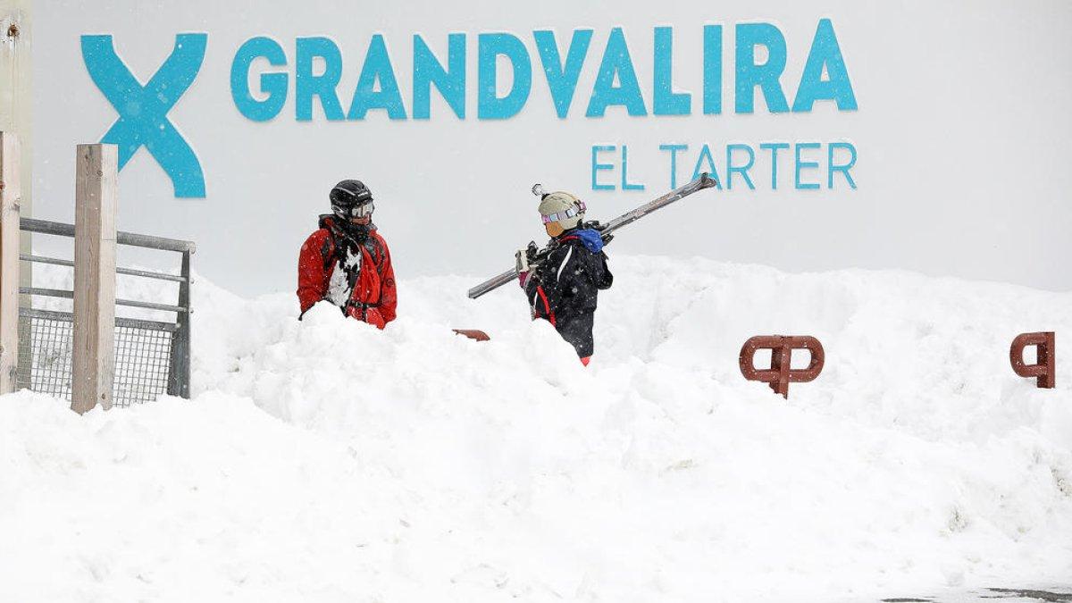 Esquiadors al sector del Tarter