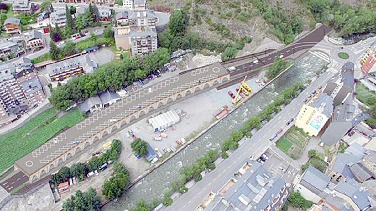 El comú de Sant Julià proposa 220 places de pàrquing sota del nou vial