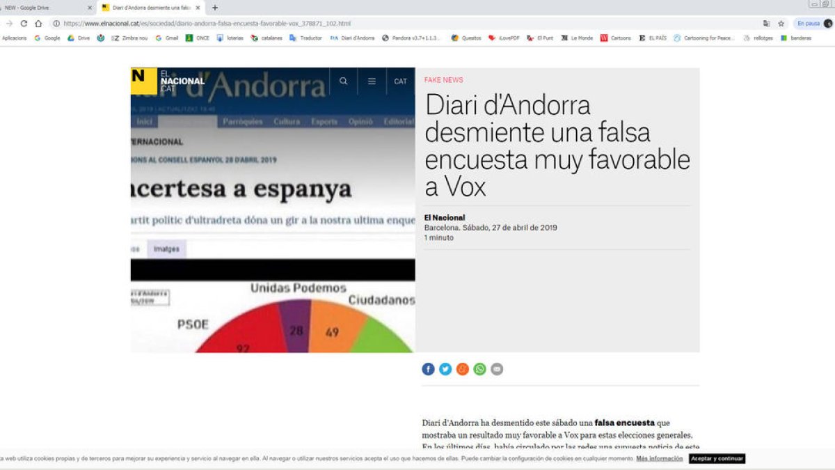 Enquestes, Vox i el Diari