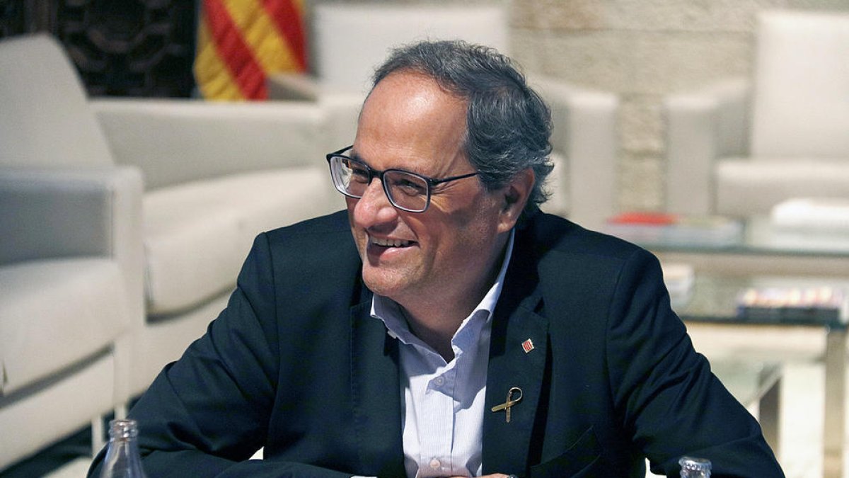 Torra admet davant el TSJC que va “desobeir” amb els llaços grocs